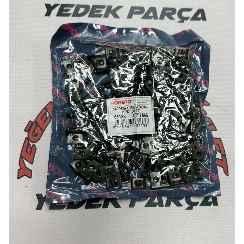 Kaporta Klipsi Ve Vidası 100 Adet