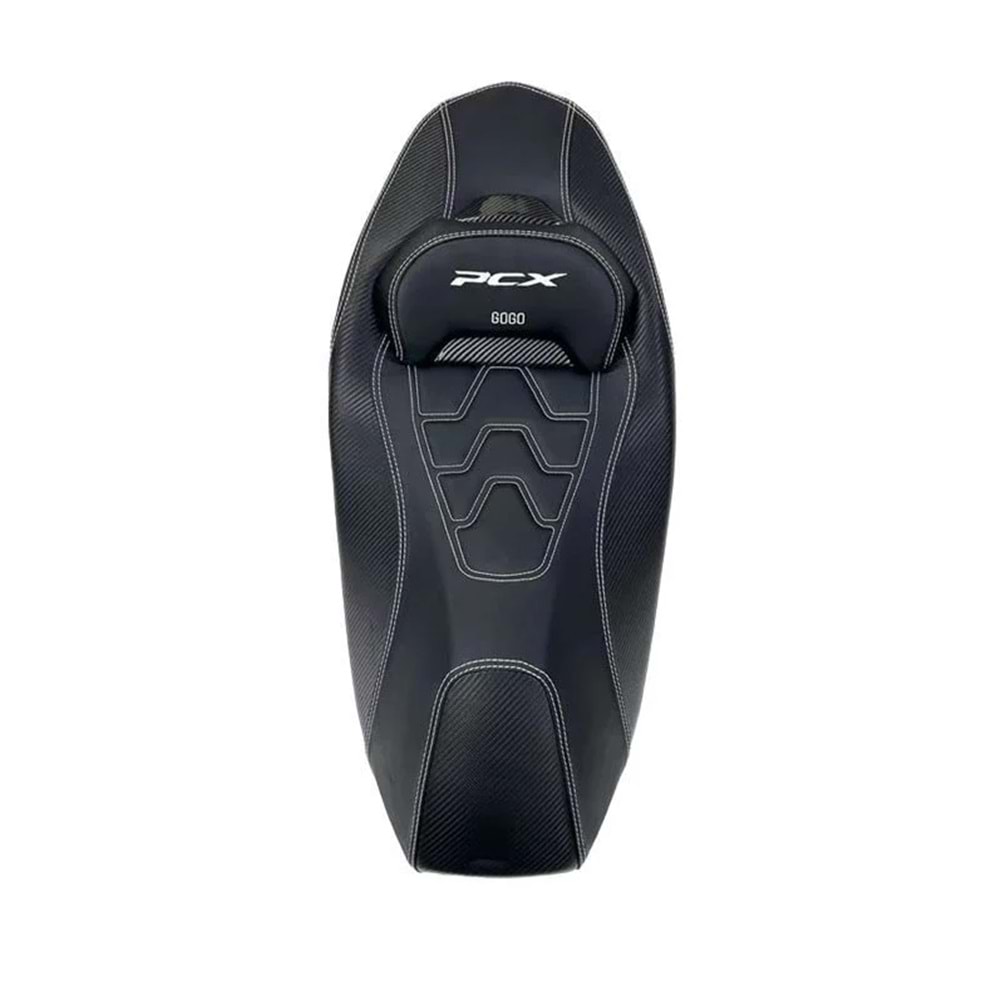 Honda Pcx 2021 - 2025 Uyumlu Spor Bel Destekli Beyaz Koltuk Sele