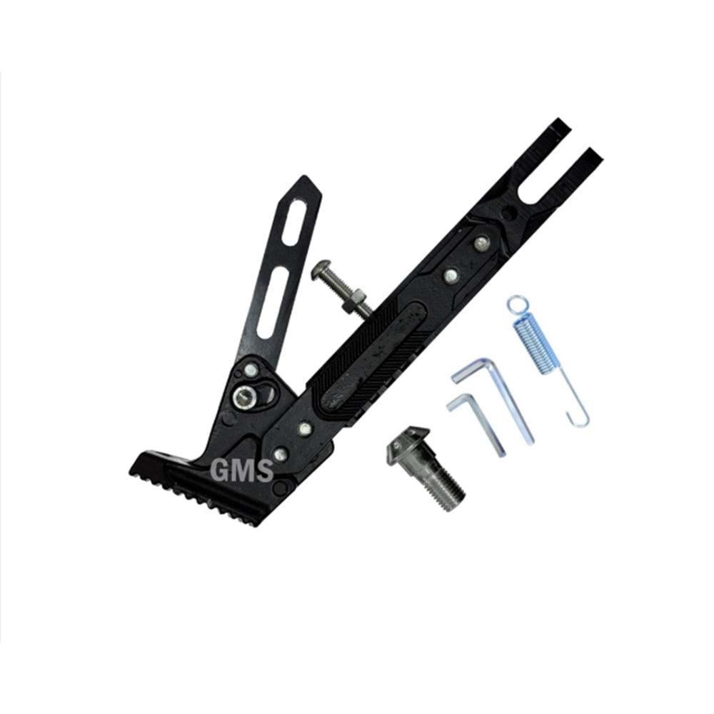 Yan Sehpa Set Aliminyum Siyah (Ayarlı) Üniversal