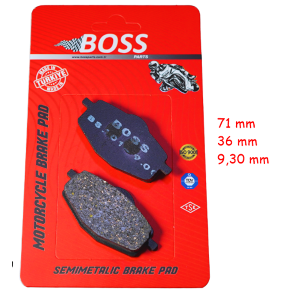 Ybr (Ön)-Rks Freccia 150-Vrs125 (Arka) Fren Balata Disk Boss