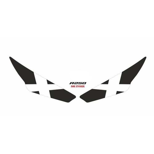 Rks R250 2023 - 2024 Uyumlu Far Sticker X Beyaz