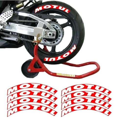 Motul Kırmızı 3D Lastik Yanak Yazısı